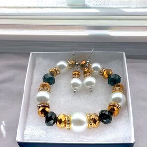 Gold And Black Bracelet Set